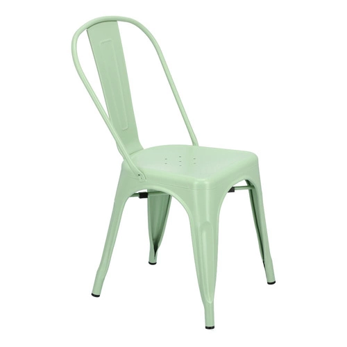 Kovová židle Paris zelená inspirovaná Tolixem do jídelny a kuchyně industriální styl D2.DESIGN
