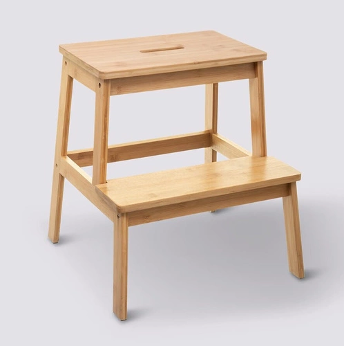 Bambusová ergonomická dvoustupňová stolička 5five simply smart do kuchyně a koupelny boho