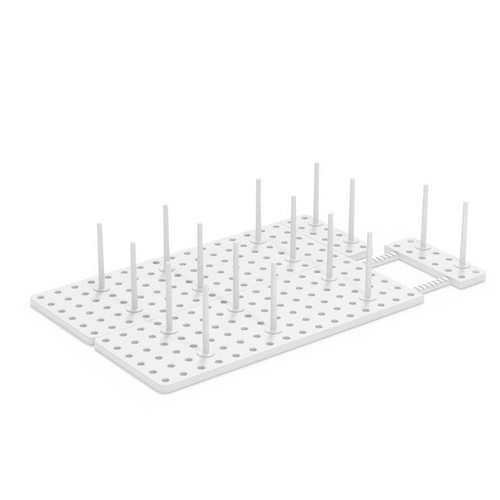 Odkapávač na nádobí Peggy Umbra bílý moderní stojací do zásuvky s nastavitelnou délkou