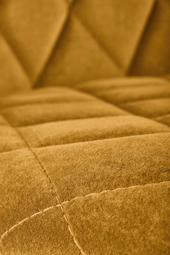 Čalouněná sametová židle Elise Intesi hořčicová do jídelny a obýváku moderní glamour