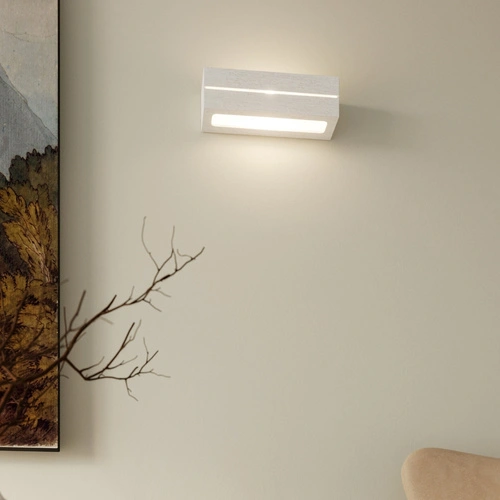 Moderní keramické nástěnné svítidlo VEGA LINE Sollux bílé do obýváku a ložnice 32,5 cm