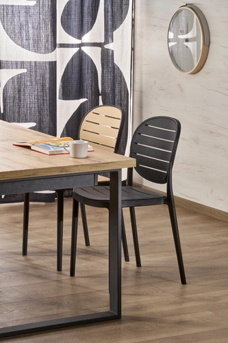 Rozkládací jídelní stůl Vernon dub wotan černé nohy moderní 160–310 cm