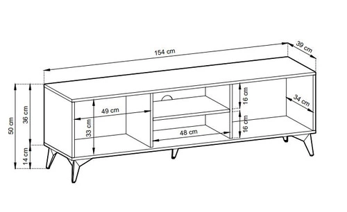Sada nábytku do obývacího pokoje Fargo ve tvaru rybí kosti