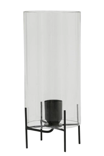 Stolní lampa Burnaby černá skleněná moderní do obývacího pokoje a ložnice Light&Living 36 cm
