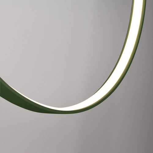 Moderní závěsné LED svítidlo RIO 55 zelená olivová do jídelny a obýváku, výškově nastavitelné