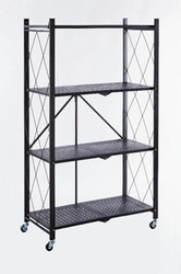 Kovový regál na kolečkách Lema černý loftový do šatny a předsíně Intesi 122 cm