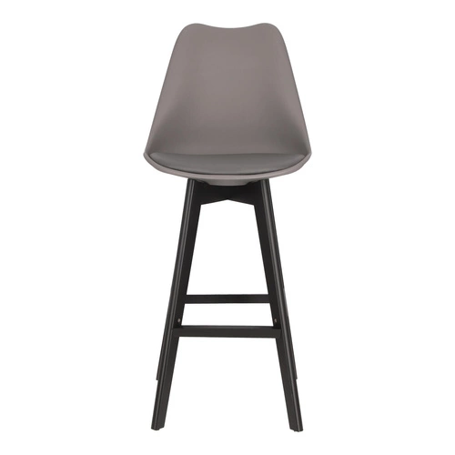 Barová židle Norden wood černá vysoká PP tmavě šedá