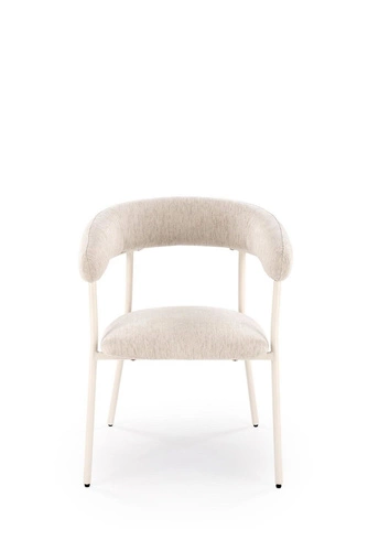 Čalouněná jídelní židle Senia Intesi béžová s područkami moderní skandinávský styl