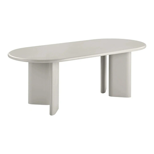 Stůl Nagano béžový oválný do jídelny 100x220 cm moderní