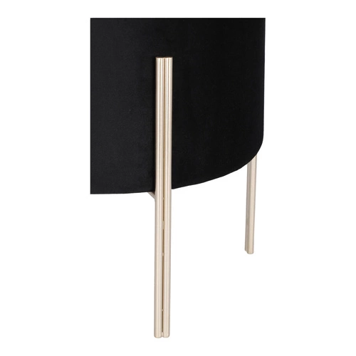 Taburet Living Velvet černá Výprodej