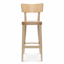 Dřevěný barový taburet s opěrkou Solid FAMEG do kuchyně a jídelny, moderní, na míru, 75 cm