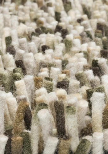 Moderní vlněný shaggy koberec do obýváku Shaggy Rocks béžový 250x300 cm Carpets&More