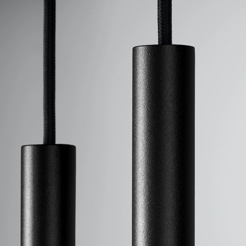 Závěsné svítidlo Pastelo 2 černé moderní kovové s nastavitelnou výškou do obýváku a jídelny