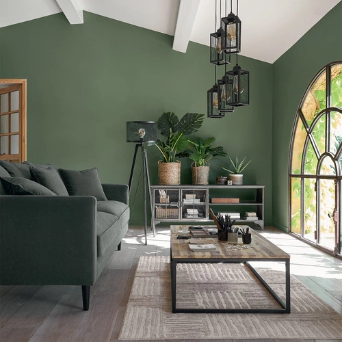 Třímístná sametová pohovka Candice tmavě zelená vodoodpudivá do obývacího pokoje moderní Atmosphera