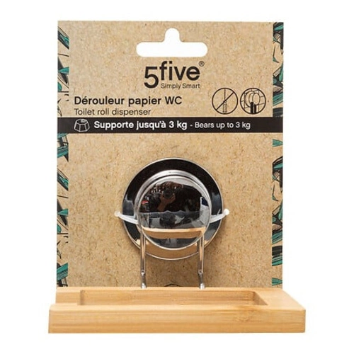 Držák na toaletní papír Venterra kov/bambus