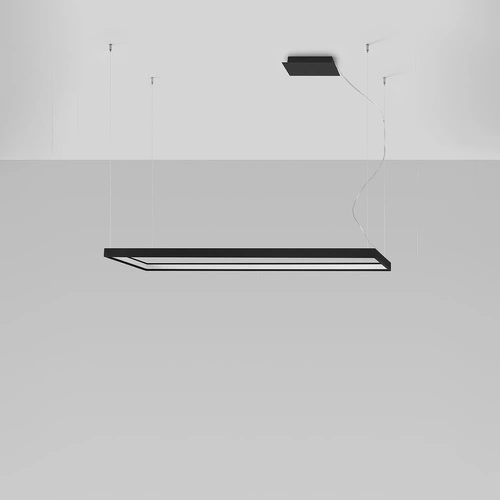 LED lustr Tuula L černý moderní industriální do obýváku a jídelny 150 cm