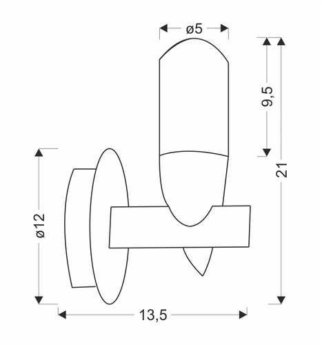 Nástěnné LED svítidlo Sakai černé moderní kovové do obýváku a ložnice Ledea