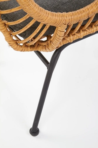 Zahradní relaxační křeslo Edjora z technoratanu moderní boho přírodní na terasu i do zahrady