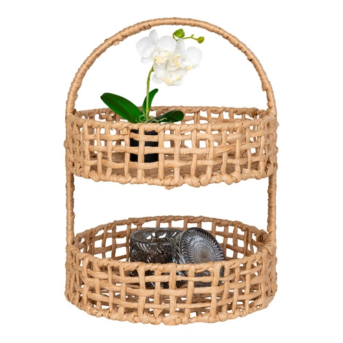 Organizer Anadia dekorativní boho koš s rukojetí z papíru do obýváku 39 cm