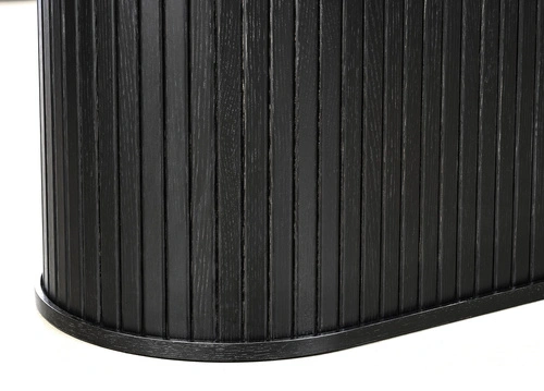 Rozkládací jídelní stůl Lano oválný černý dub 95x180-230 cm moderní