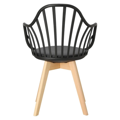 Jídelní židle Sirena Intesi černá s područkami, skandinávský styl, snadné čištění