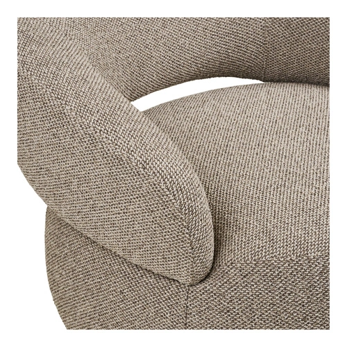 Relaxační křeslo Sion pískové otočné do obýváku chlupaté skandinávské