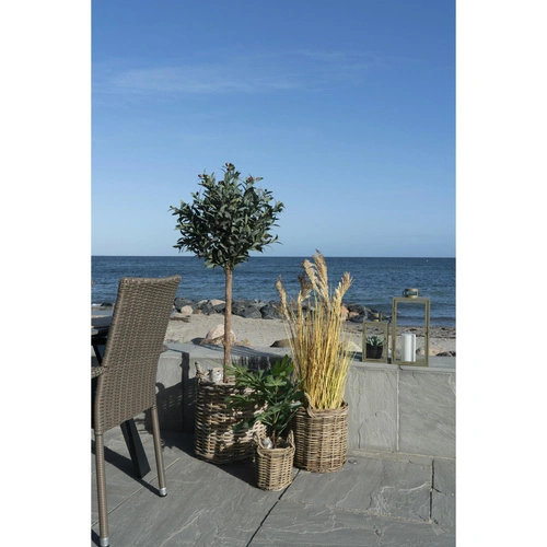 Sada 3 dekorativních košů Sema z ratanu kubu na uložení do boho obýváku