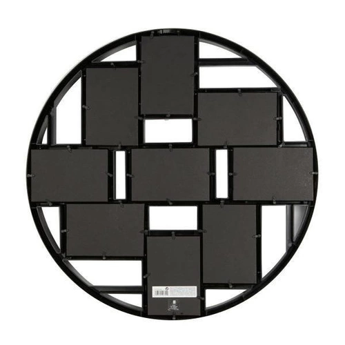 Černý závěsný multirám Umbra Luna na 9 fotografií 10x15 kulatý dekorativní na zeď