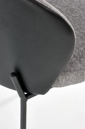 Čalouněná jídelní židle Lucie šedá moderní na kovových nohách do jídelny a obýváku Intesi