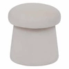 Moderní kulatý béžový taburet Noa čalouněný do obýváku a předsíně Atmosphera 40 cm