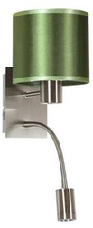 Nástěnné svítidlo Sylwana 1x40W E14 + LED s vypínačem chrom / tmavě zelená