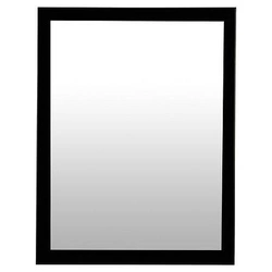 Obdélníkové zrcadlo First v černém rámu na stěnu do předsíně moderní 34x44 cm