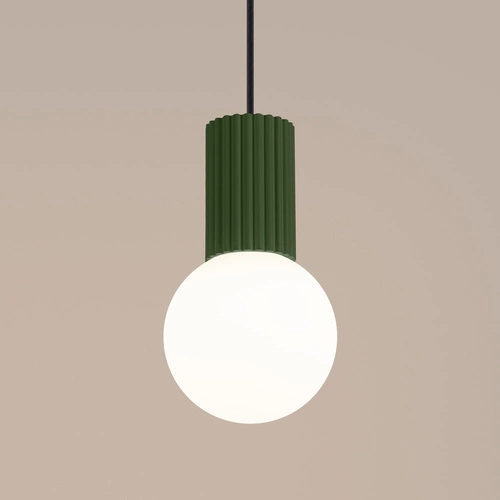 Závěsné svítidlo HALO 1 zelená olivová moderní koule do obýváku kuchyně ložnice 120 cm