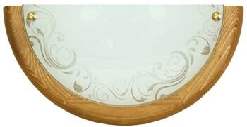 Stropní svítidlo Herba dub bílý sklo klasické do obýváku a ložnice E27 30 cm