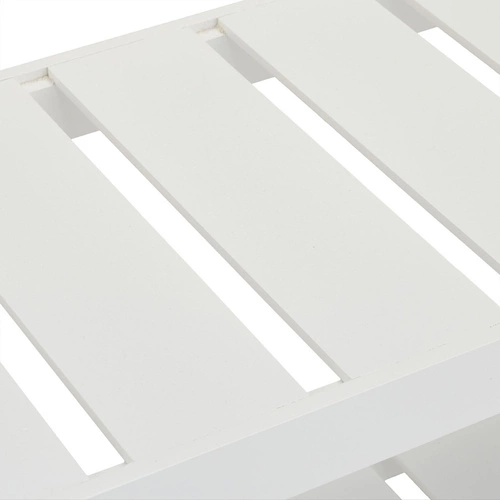 Bílá bambusová botní skříňka Giselda Intesi dvoupatrová skandinávský styl do předsíně