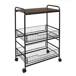 Dolie kovový barový vozík na kolečkách s policemi, moderní pojízdný stolek do obýváku