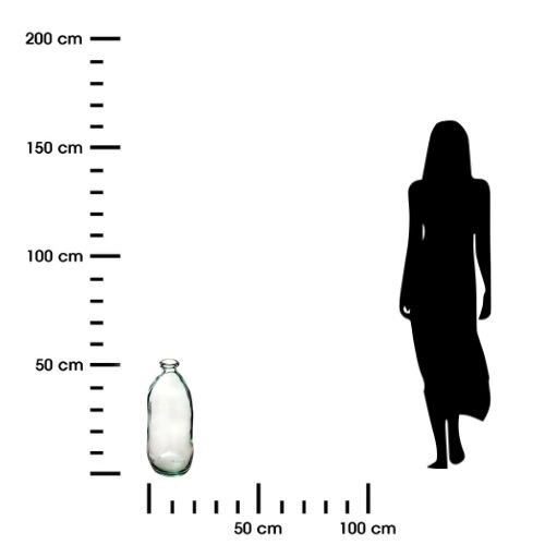 Skleněná váza Dame J 51 cm průhledná moderní na květiny do obýváku Atmosphera