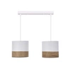 Závěsné svítidlo Bianco white 2x40W E27 stínidlo bílá+ořech
