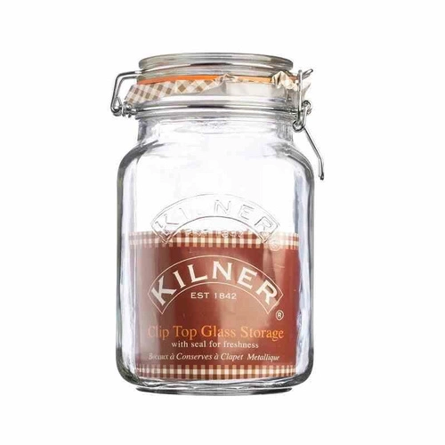 Sklenice 2l, Square Clip Top Jar KILNER