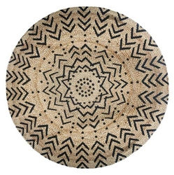 Obývací koberec 120cm černé linky