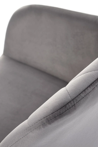 Otočná židle Cretas Velvet Intesi šedá čalouněná s područkami do jídelny a obýváku