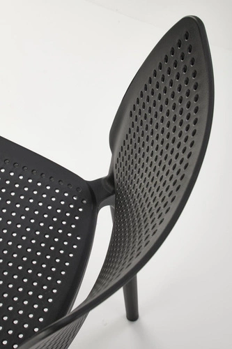 Zahradní židle Sylie Intesi černá stohovatelná moderní na zahradu a balkon