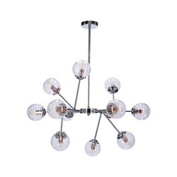 Nejlepší závěsná lampa 12x40W E14 chrom+měď