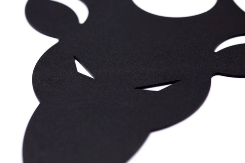 Nástěnný věšák do předsíně Paroží černý moderní kovový 60 cm Intesi