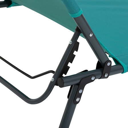 Zahradní lehátko Asco Atmosphera modré skládací na balkon a terasu klasické kovové