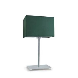 Noční lampička do ložnice AMALFI moderní se zeleným stínidlem a stříbrnou základnou LYSNE 40 cm