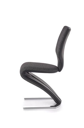 Jídelní židle Missisipi čalouněná ekokůže černá na lyžinách moderní Intesi