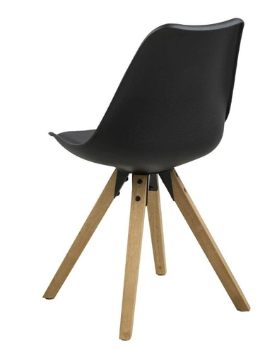 Jídelní židle Dima Actona moderní černá plastová a dřevěná snadné čištění
