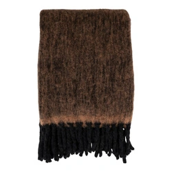 Přehoz Carmel teplý vlněný hnědý 130x170 na pohovku a postel