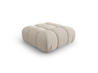 Puf Bellis Light Beige 3D béžová prošívaná čtvercová do obýváku a ložnice moderní 94x94 cm